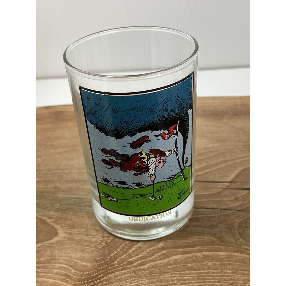 Arby's Collector's Series Gary Patterson Dedication 1982 Drink Glass Golf Cup ⛳️